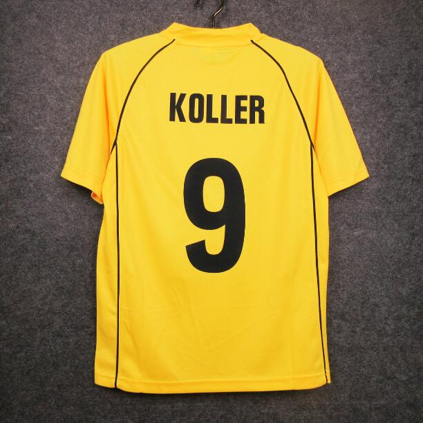 2002-03 Dortmund Retro Home Kit Soccer Jersey KOLLER #9